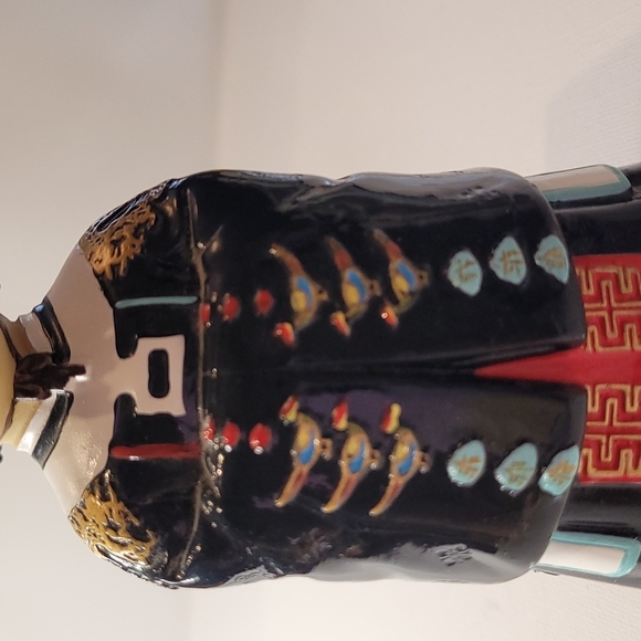 Chinese porcelain Enamel Emperor statue figure 6"-2.5" - Picture 4 of 9